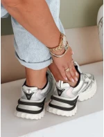Dámské sportovní stříbrné tenisky FashionStreet ZY1007