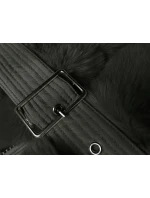 Dámská zimní bunda v army barvě s kožešinou (2M-008)