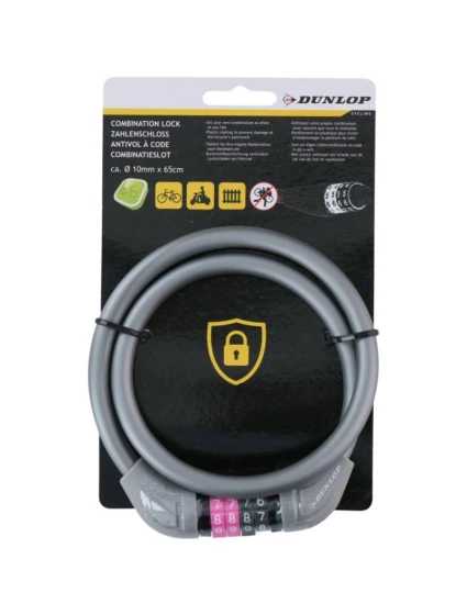 Lankový zámek na kolo Dunlop, kód 1042510