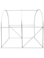 ZAHRADNÍ TUNEL 200x200x200 cm PE BÍLÁ OCELOVÁ KONSTRUKCE