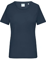 Dámské bio tričko s jemným žebrováním 02. navy model 22445956 - Daiber