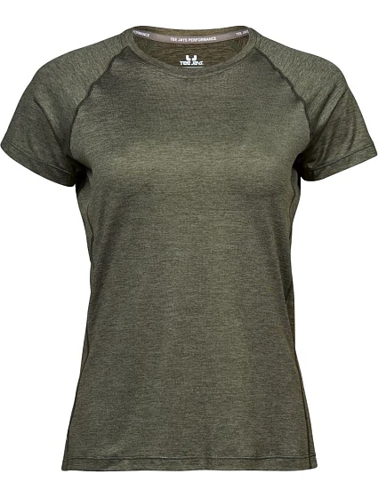Tee Jays TJ 7021 Dámské sportovní tričko CoolDry 18.7021 olive melange Tee Jays TJ 7021 Dámské sportovní tričko CoolDry 18.7021 olive melange