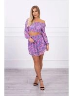 Fialová květinová sada