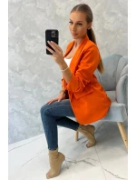 Sako s klopami elegantní oranžové Sako s klopami elegantní oranžové