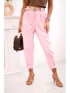 Kalhoty Summer Punto se zapínáním na nohavice bonbónově růžová