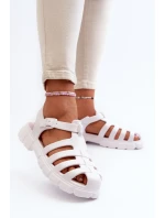 Dámské pěnové sandály římské bílé Gasaria Dámské pěnové sandály římské bílé Gasaria