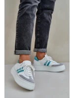 model 21684263 Kožené Nízké Tenisky Dámské Na Platformě Bílé - Zazoo