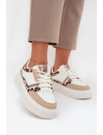 Dámské Tenisky Na Platformě Big Star SS274357 Leopardí Bílá-Bežová Dámské Tenisky Na Platformě Big Star SS274357 Leopardí Bílá-Bežová