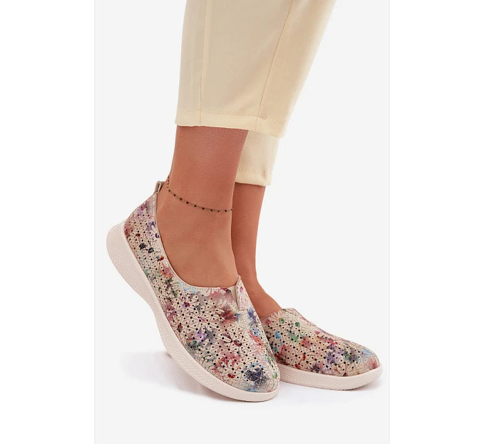 Semišové perforované dámské polobotky Multikolor model 22094959 - EVENTO Semišové perforované dámské polobotky Multikolor model 22094959 - EVENTO