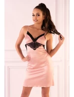 Dámská košilka model 17580199 Powder Pink chemise + tanga ZDARMA! - LivCo Corsetti