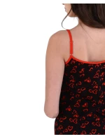 Dámská košilka model 19001976 černá se srdíčky - Karol