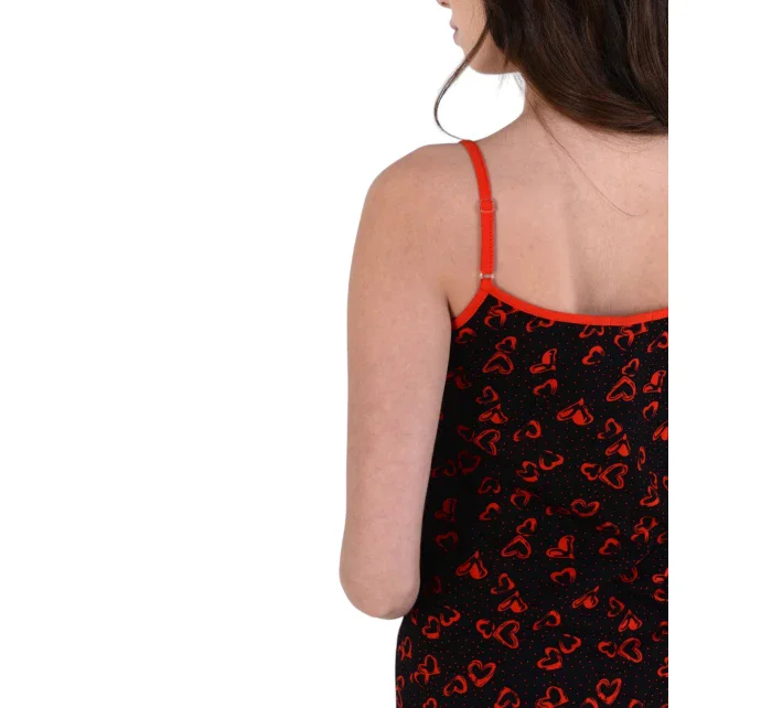 Dámská košilka model 19001976 černá se srdíčky - Karol