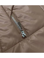 Volná bunda s odepínací kapucí Vaston camel-melange (SJ218-036#) Volná bunda s odepínací kapucí Vaston camel-melange (SJ218-036#)
