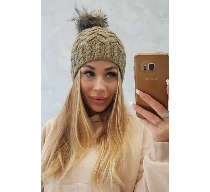 Fleecová čepice Daria K217 light khaki Fleecová čepice Daria K217 light khaki