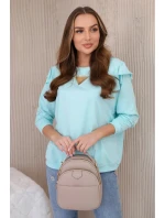 Bavlněná halenka s volánky na ramenou mincovna