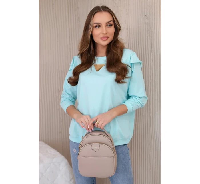 Bavlněná halenka s volánky na ramenou mincovna