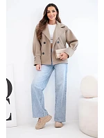 Dámská krátká dvouřadová bunda s límcem fango