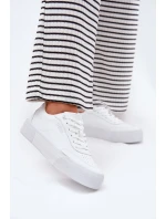 Nízké sneakersy z eko kůže Big Star RR274303 Bílé Nízké sneakersy z eko kůže Big Star RR274303 Bílé