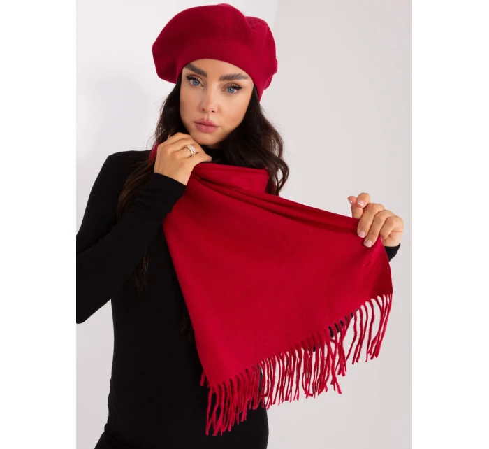 Szalik AT SZ model 21397525 bordowy - FPrice