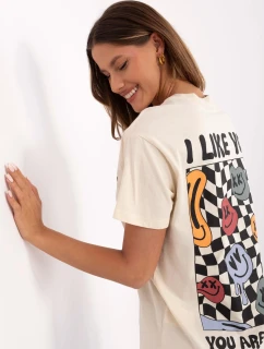 Tričko D12022AC02645E světle béžové