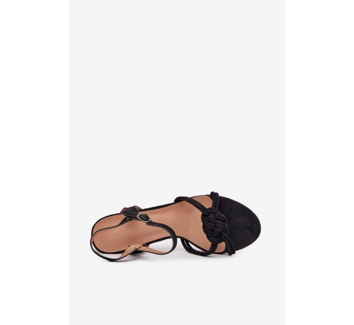 Sandály na podpatku Mavira – černé Sandály na podpatku Mavira – černé