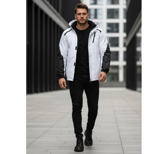 FashionStreet pánská lyžařská bunda bílá TX5130