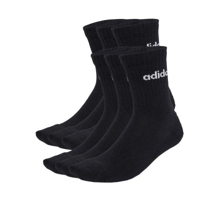 Adidas Linear Crew Ponožky Cushioned 6 Pair Pack black JL6094 Adidas Linear Crew Ponožky Cushioned 6 Pair Pack black JL6094