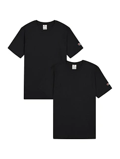 Pánské tričko Champion s krátkým rukávem 2-pack black 220267 KK001 pánské