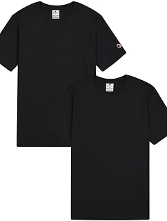 Pánské tričko Champion s krátkým rukávem 2-pack black 220267 KK001 pánské