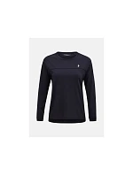 Tričko PEAK PERFORMANCE W Trail Wool Blend LS, černé Tričko PEAK PERFORMANCE W Trail Wool Blend LS, černé