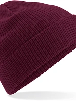 Beechfield B 50N Pletená čepice z bio bavlny 53.0050 burgundy