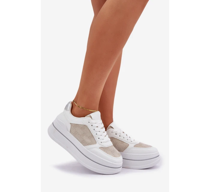 Dámské Tenisky Se Vzorem Bílé model 21683419 - Boto