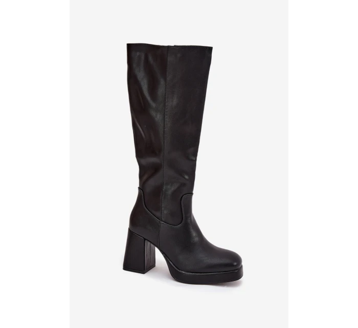 Dámské  Kolena Na Zip  Černé model 21704921 - Boto