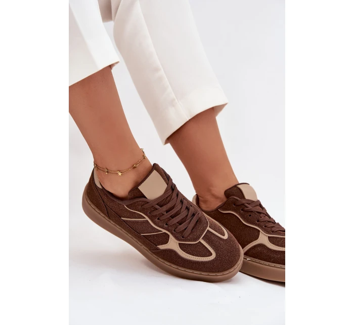 Nízké dámské tenisky hnědé Brenelle