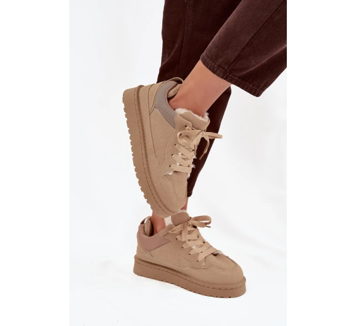 Dámské tenisky s teplou podšívkou Béžové Cyrissa