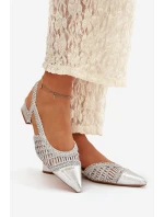 Dámské sandály s pletením na klíně stříbrné Nivorra Dámské sandály s pletením na klíně stříbrné Nivorra