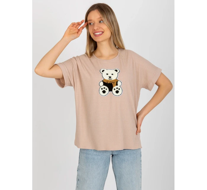 Dámská halenka LK BZ 509251.26X béžová - FPrice