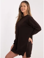 Sukienka RV SK model 21801814 ciemny brązowy - FPrice Sukienka RV SK model 21801814 ciemny brązowy - FPrice