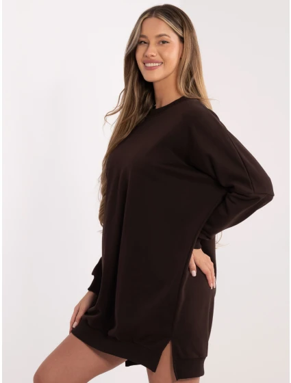 Sukienka RV SK model 21801814 ciemny brązowy - FPrice Sukienka RV SK model 21801814 ciemny brązowy - FPrice