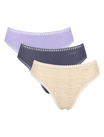 Dámské kalhotky GO Crush High leg C3P - Lilac - lila M026 - SLOGGI Dámské kalhotky GO Crush High leg C3P - Lilac - lila M026 - SLOGGI