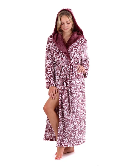 Flora s kapucí model 20647524 wine vzor - Vestis