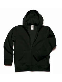 B&C Hooded Full Zip /kids Dětská mikina s kapucí 01.0682 black