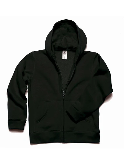 B&C Hooded Full Zip /kids Dětská mikina s kapucí 01.0682 black B&C Hooded Full Zip /kids Dětská mikina s kapucí 01.0682 black
