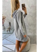 Šatová bunda s kapucí šedá melange Šatová bunda s kapucí šedá melange