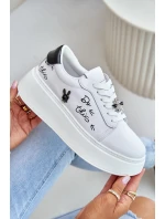 Dámské Kožené Tenisky Na Platformě S  A  Bílé model 21675574 - VINCEZA