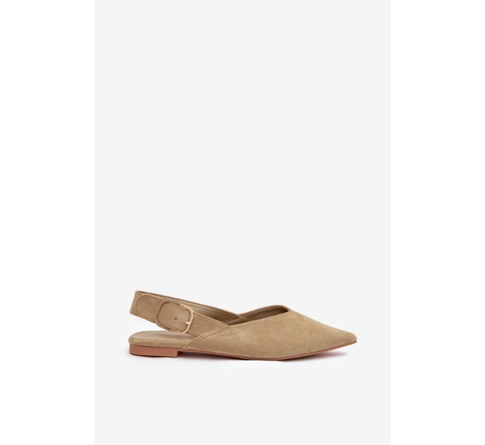 Dámské baleríny s přeskou Zelené Tanelia