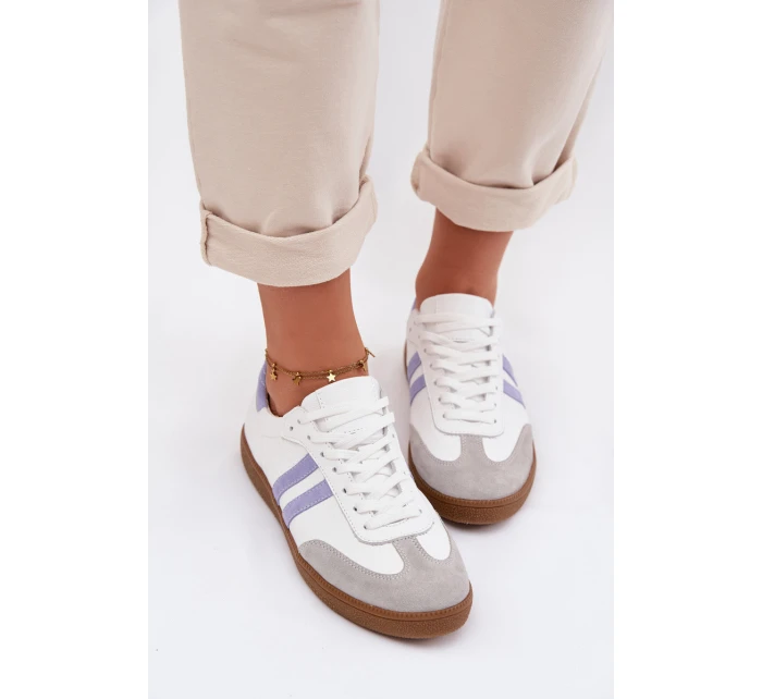 Zazoo N1068 Kožené Nízké Dámské Tenisky Bílomodré Zazoo N1068 Kožené Nízké Dámské Tenisky Bílomodré