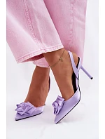 Dámské sandály na podpatku s  fialové Irina model 22107380 - Boto