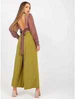 Kalhoty model 22066999 olivově zelená - FPrice