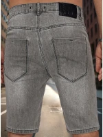 Pánské krátké džíny tmavě šedé FashionStreet SX2351